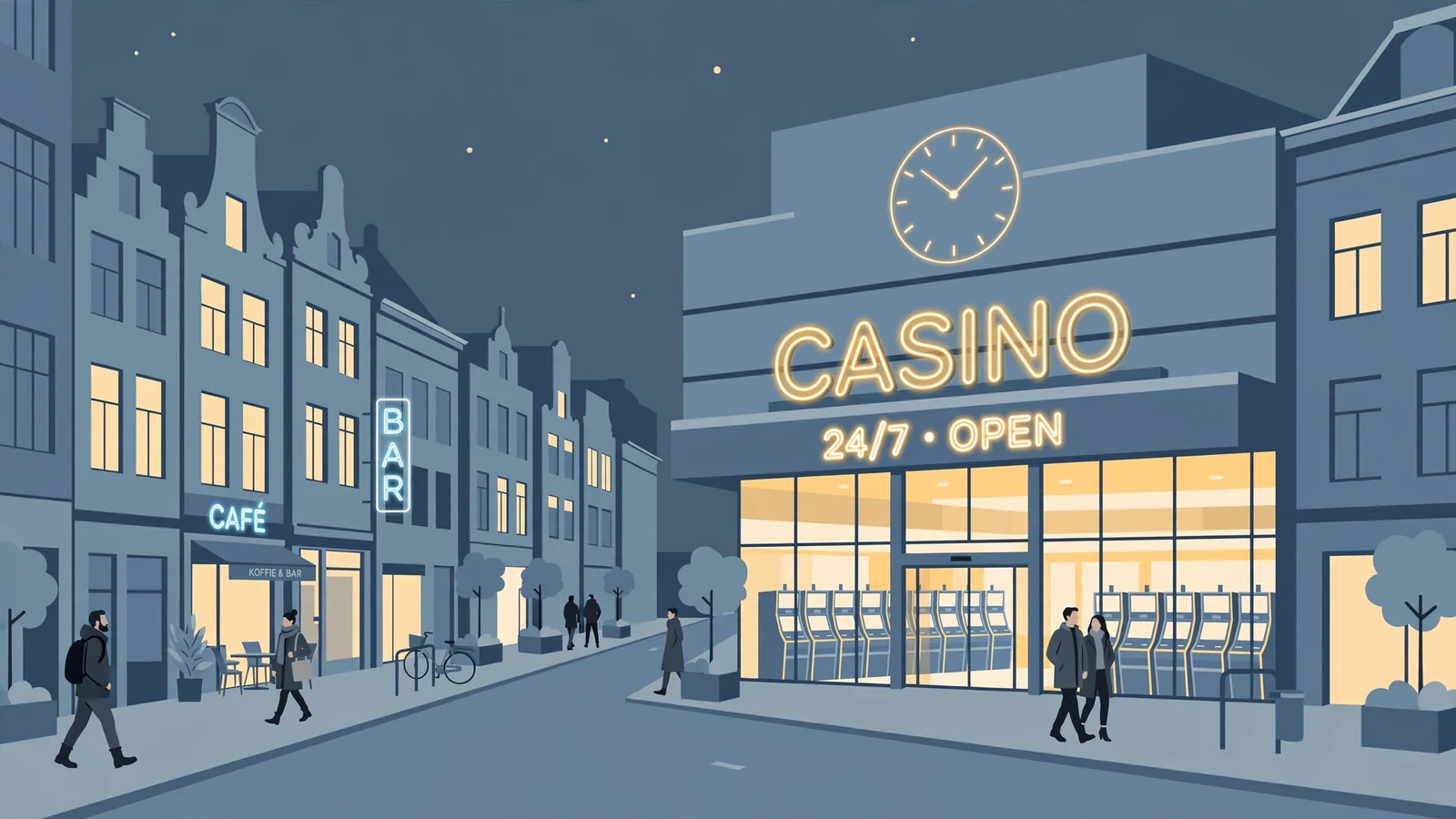 24 uur casino Nederland: openingstijden en online spelen